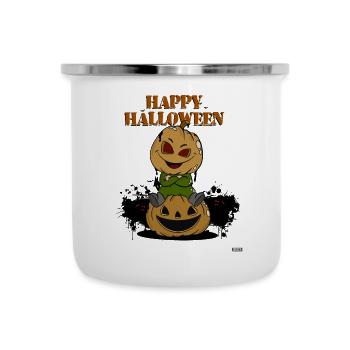 Halloween pumpkin comic party happy halloween - Camper Mug - white - Front