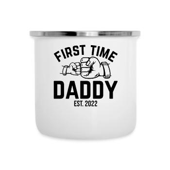 First Time Daddy Est. 2022 Daddy To Be - Nouveau papa - Tasse émaillée - blanc - Devant