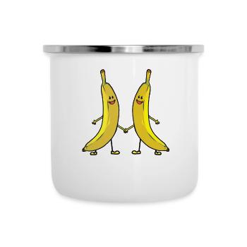 bananes douces fruits fruits nourriture enfants - Tasse émaillée - blanc - Devant