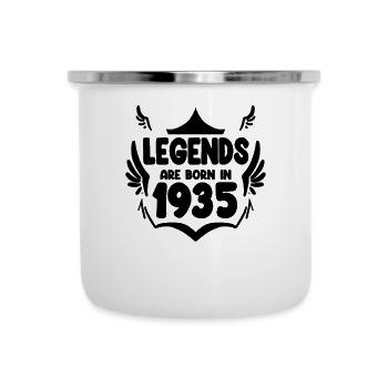 1935 - Jahrgang 1935 - Emaille-Tasse - Weiß - Vorne
