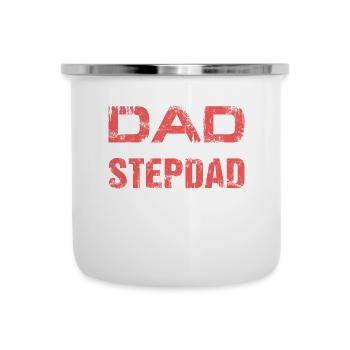 Dad and Best Stepdad Ever Father's Day Funny - Camper Mug - white - Front