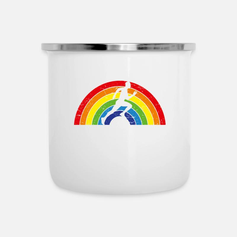 Running Dad Loves To Run Cool Marathon Runner - Camper Mug - white