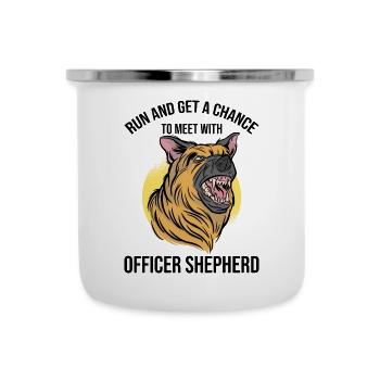 Police Officer Police Dog - Camper Mug - white - Front