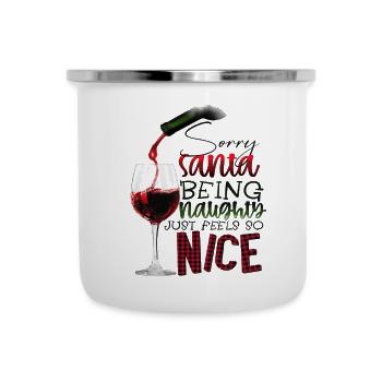 Naughty Wine Drinker - Camper Mug - white - Front