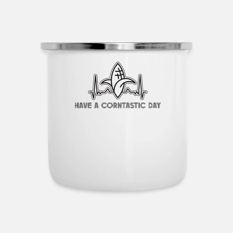 Passez une journée de corntastic - Tasse émaillée - blanc