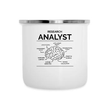 Analyste de recherche Chercheur - Tasse émaillée - blanc - Devant
