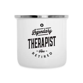 Thérapeute Occupation drôle de travail - Tasse émaillée - blanc - Devant
