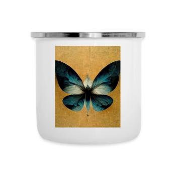Bauhaus Butterfly Vintage Style - Camper Mug - white - Front