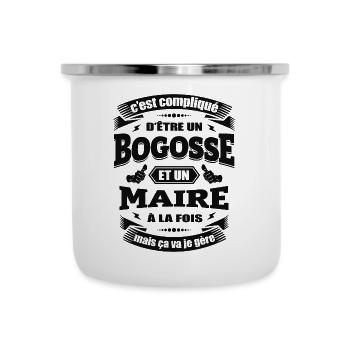 BOGOSSE ET MAIRE - Tasse émaillée - blanc - Devant