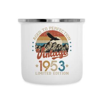 1953 Humour anniversaire 70 ans âge perfection - Tasse émaillée - blanc - Devant