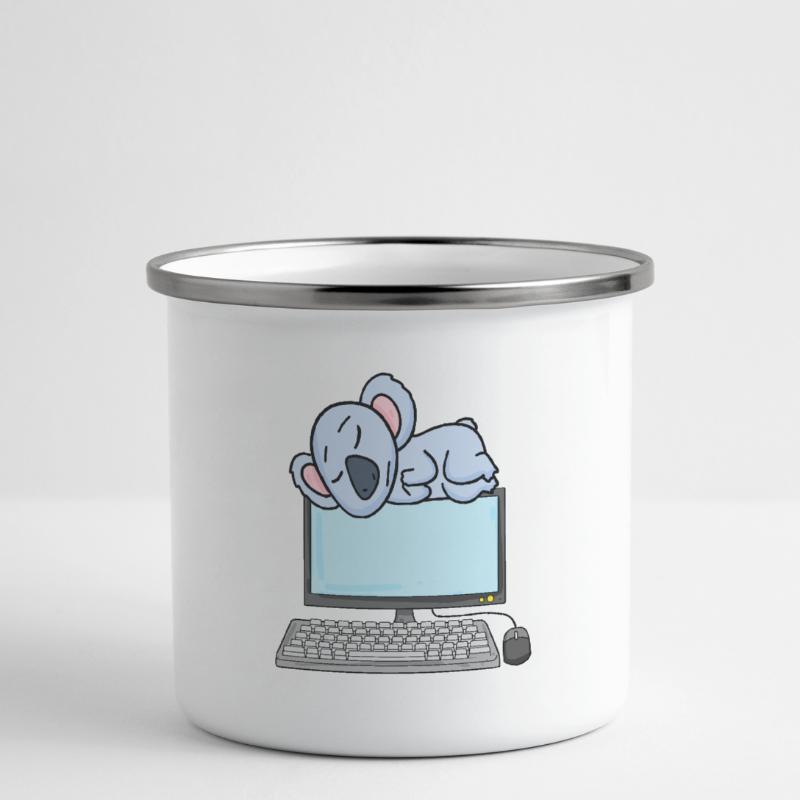 Koala Computer Nerd Programmierer Geschenk Emaille-Tasse