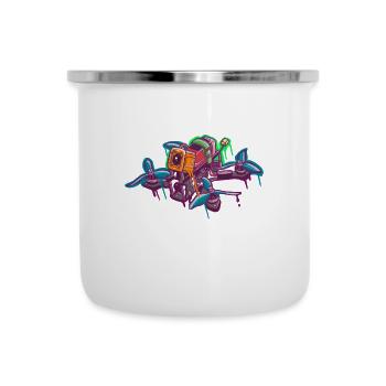 Drone Pilot Drone Design Drone Pilot Cadeau - Tasse émaillée - blanc - Devant