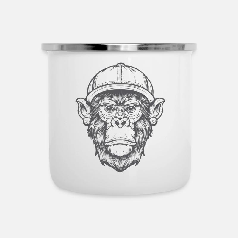 Funky Monkey - Camper Mug - white