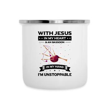 Conception de cornemuse pour Scotland Pride et cornemuse - Tasse émaillée - blanc - Devant
