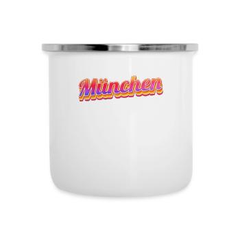 Münchnerin Münchner München - Emaille-Tasse - Weiß - Vorne