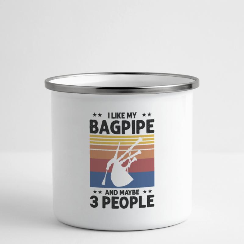 Cornemuse pour instructeurs de cornemuse et cornemuse Tasse émaillée