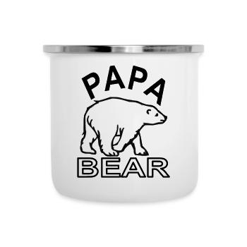 Papa bear brown bear white bear polar bear bear gift idea - Camper Mug - white - Front
