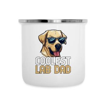 COOLEST LAB DAD - Emaille-Tasse - Weiß - Vorne