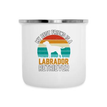 MON MEILLEUR AMI EST UN LABRADOR RETRIEVER - Tasse émaillée - blanc - Devant