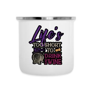 Winzer Wein Spruch für Weinliebhaber - Emaille-Tasse - Weiß - Vorne
