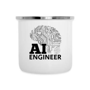 AI Engineer - Artificial Intelligence Engineer - Emaille-Tasse - Weiß - Vorne
