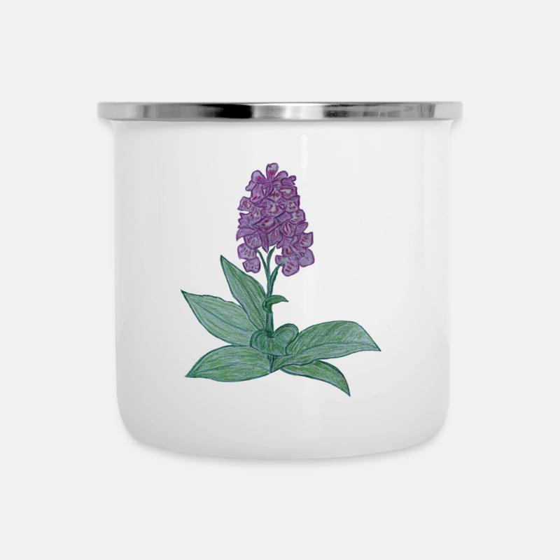 orchidée danoise - Tasse émaillée - blanc