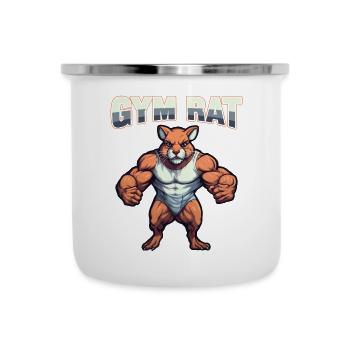 Gym Council Bodybuilding Weight Training Fun Fitness - Camper Mug - white - Front