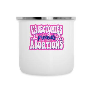 Feminist Vasectomies Prevents - Emaille-Tasse - Weiß - Vorne