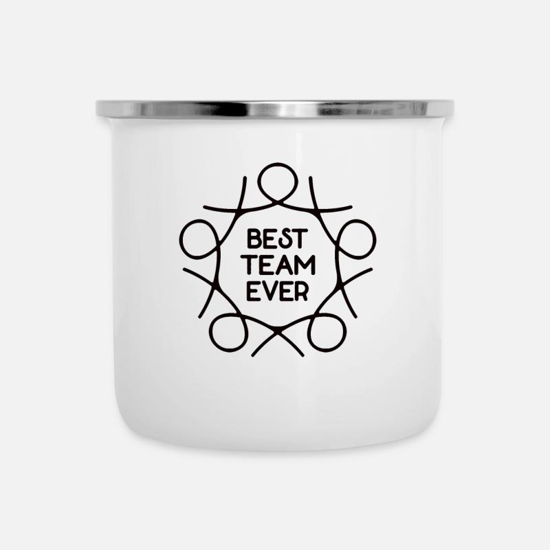 Best Team Ever Teamwork Teamarbeit Teamleiter - Emaille-Tasse - Weiß