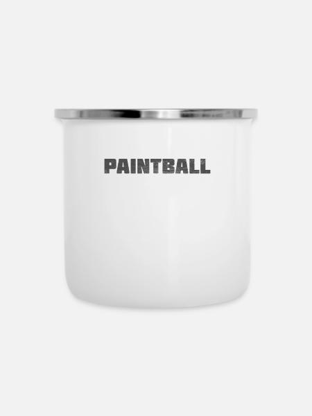 Paintball - Emaille-Tasse - Weiß