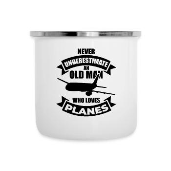 Airplane Grandpa - Camper Mug - white - Front