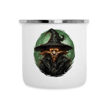 Scarecrow Halloween Cartoon Scary Scarecrow - Emaille-Tasse - Weiß - Vorne