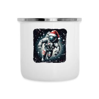 Astronaut Santa Claus Polygon Christmas - Camper Mug - white - Front
