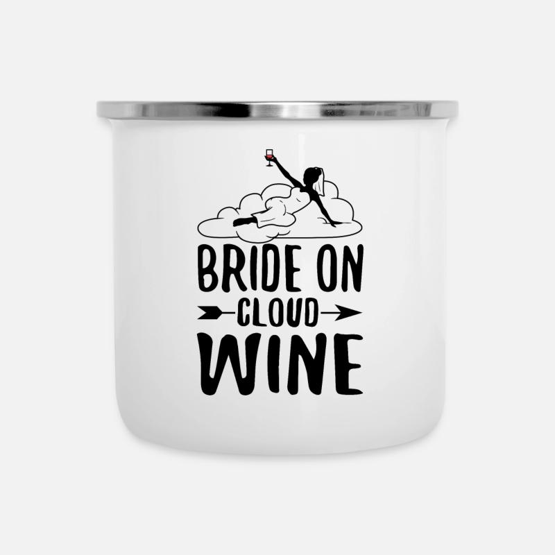 Bride on cloud wine - Camper Mug - white