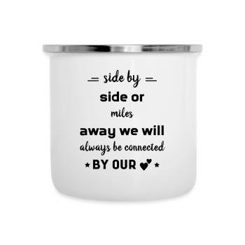 Beste Freunde Spruch - Emaille-Tasse - Weiß - Vorne