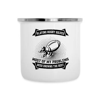 Funny Rugby Quotes Rugby Player Rugby Game - Camper Mug - white - Front