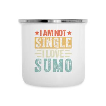 I am not Single I love Sumo - Camper Mug - white - Front