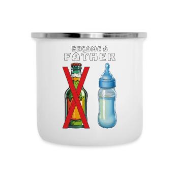 BIBERON DEVENIR PAPA - Tasse émaillée - blanc - Devant