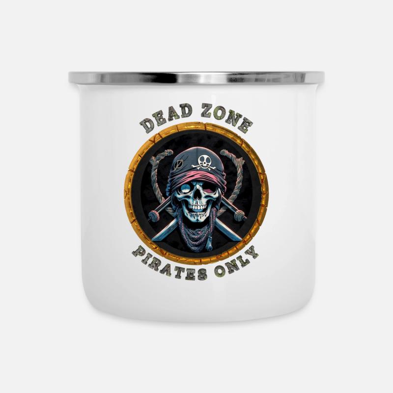 Dead Zone v8 - Emaille-Tasse - Weiß