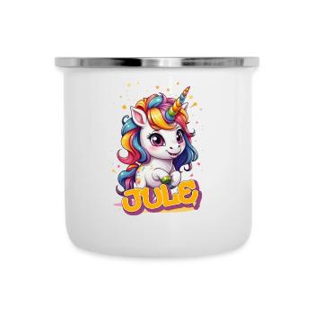 JULE - Beautiful girl name with cute unicorn - Camper Mug - white - Front