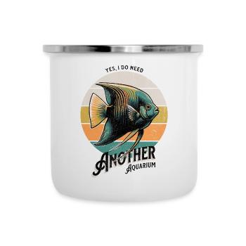 Aquarium Scalar Retro Design, Chemise de poisson Vintage - Tasse émaillée - blanc - Devant