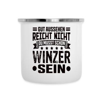 Winzer - Emaille-Tasse - Weiß - Vorne