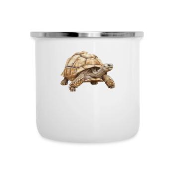 African Sulcata Tortoise - Emaille-Tasse - Weiß - Vorne