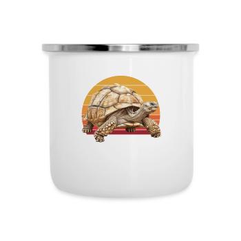 African Sulcata Tortoise - Emaille-Tasse - Weiß - Vorne