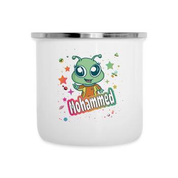 MOHAMMED - Beautiful boy name with cute alien - Camper Mug - white - Front
