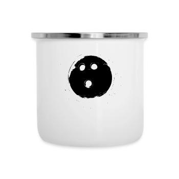 boule de bowling - Tasse émaillée - blanc - Devant