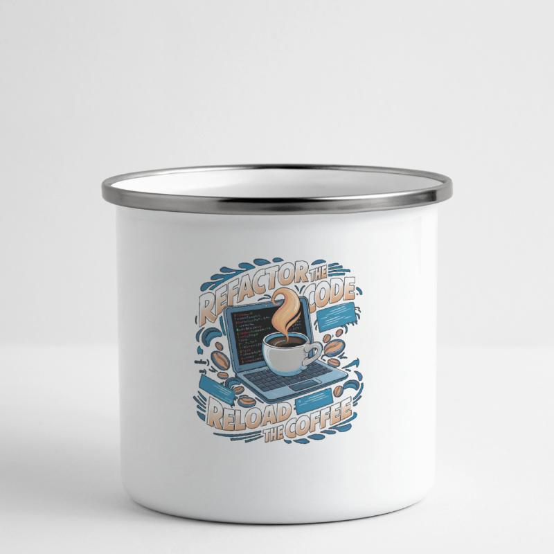 Programmers generate code from coffee Camper Mug