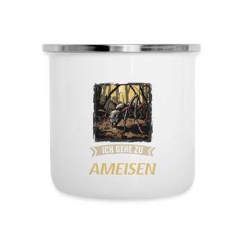 Ant Ameisen Ameise - Emaille-Tasse - Weiß - Vorne