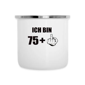 76 Geburtstag - Emaille-Tasse - Weiß - Vorne