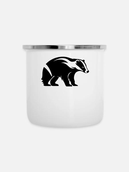 Badger Dachse Dachs - Emaille-Tasse - Weiß